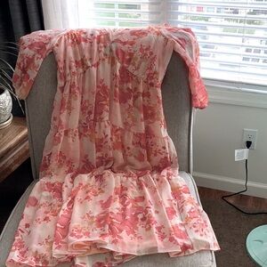 Maison Tara Dress, tiered, floral, ,  size 14. 3/4 sleeves